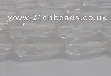 CTR70 15.5 inches 6*16mm faceted teardrop white crystal beads