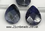 CTR702 Top drilled 12*16mm faceted briolette sodalite beads