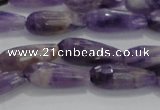 CTR71 15.5 inches 6*16mm faceted teardrop dogtooth amethyst beads