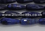 CTR76 15.5 inches 6*16mm faceted teardrop lapis lazuli beads