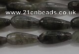 CTR77 15.5 inches 6*16mm faceted teardrop labradorite beads