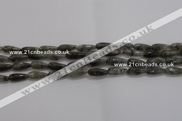 CTR77 15.5 inches 6*16mm faceted teardrop labradorite beads