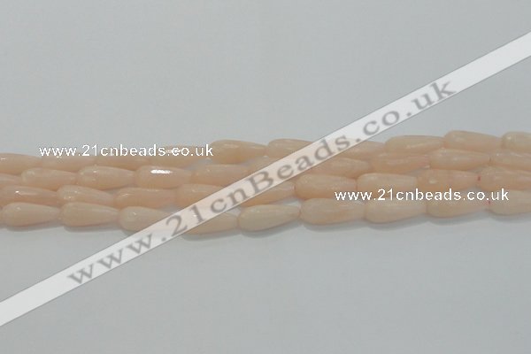 CTR96 15.5 inches 8*20mm faceted teardrop pink aventurine beads