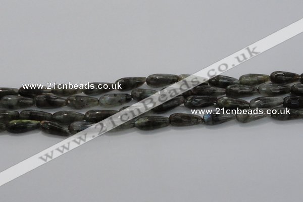 CTR99 15.5 inches 8*20mm faceted teardrop labradorite beads