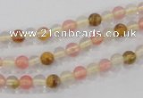 CTS01 15.5 inches 4mm round tigerskin glass beads wholesale