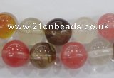 CTS05 15.5 inches 12mm round tigerskin glass beads wholesale