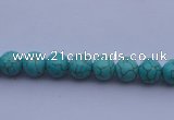 CTU01 15.5 inches 4mm round blue turquoise strand beads Wholesale