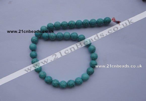 CTU01 15.5 inches 4mm round blue turquoise strand beads Wholesale