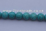 CTU03 15.5 inches 8mm round blue turquoise strand beads Wholesale