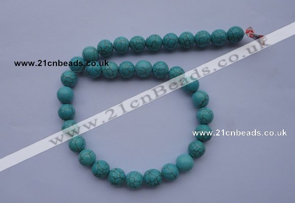 CTU03 15.5 inches 8mm round blue turquoise strand beads Wholesale