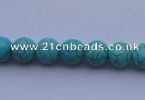 CTU04 15.5 inches 10mm round blue turquoise strand beads Wholesale