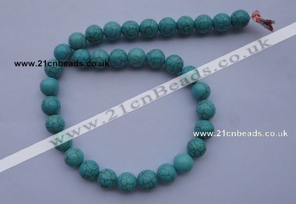 CTU05 15.5 inches 12mm round blue turquoise strand beads Wholesale