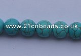 CTU07 15.5 inches 16mm round blue turquoise strand beads Wholesale