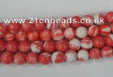 CTU1001 15.5 inches 6mm round synthetic turquoise beads wholesale