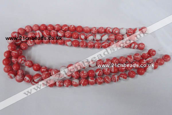 CTU1003 15.5 inches 10mm round synthetic turquoise beads wholesale