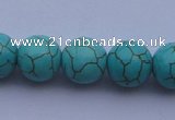 CTU11 15.5 inches 30mm round blue turquoise strand beads Wholesale