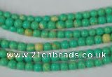 CTU1160 15.5 inches 4mm round synthetic turquoise beads wholesale