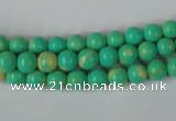 CTU1161 15.5 inches 6mm round synthetic turquoise beads wholesale