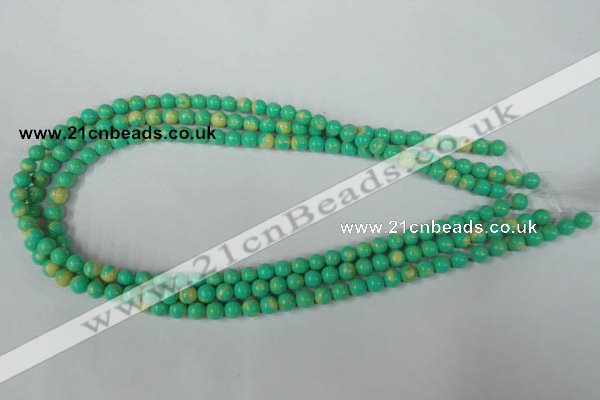 CTU1161 15.5 inches 6mm round synthetic turquoise beads wholesale