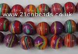 CTU1187 15.5 inches 8mm round synthetic turquoise beads wholesale