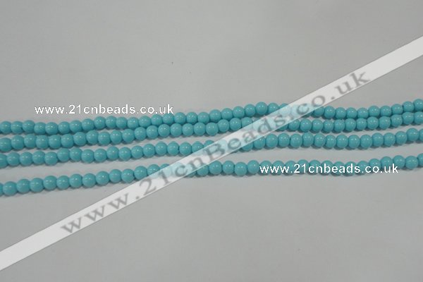 CTU1211 15.5 inches 6mm round synthetic turquoise beads