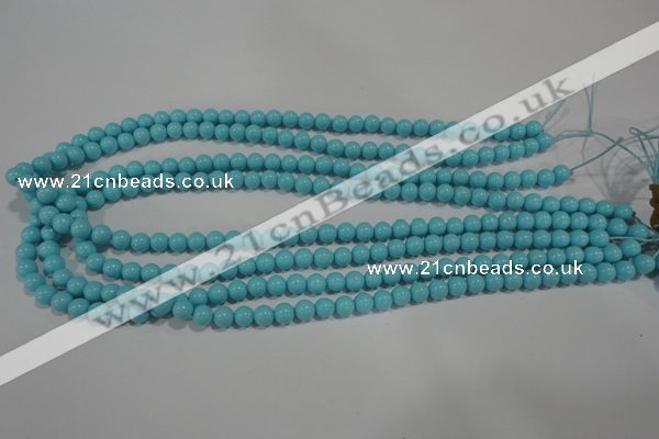 CTU1212 15.5 inches 8mm round synthetic turquoise beads