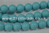 CTU1214 15.5 inches 12mm round synthetic turquoise beads