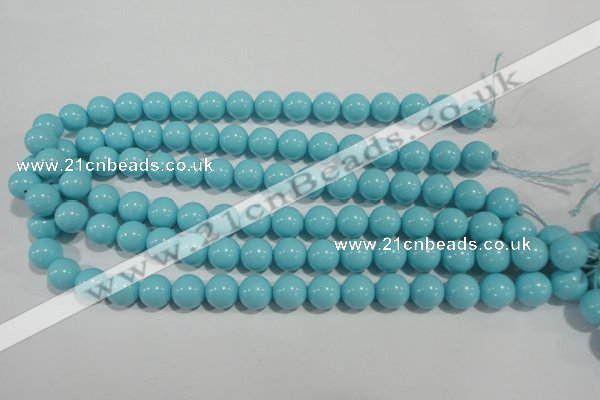 CTU1215 15.5 inches 14mm round synthetic turquoise beads