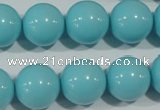 CTU1216 15.5 inches 16mm round synthetic turquoise beads