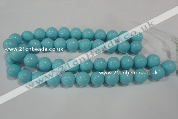 CTU1217 15.5 inches 18mm round synthetic turquoise beads