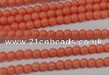 CTU1310 15.5 inches 3mm round synthetic turquoise beads