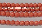 CTU1312 15.5 inches 6mm round synthetic turquoise beads