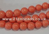 CTU1313 15.5 inches 8mm round synthetic turquoise beads