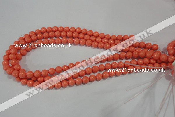 CTU1313 15.5 inches 8mm round synthetic turquoise beads