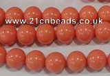 CTU1314 15.5 inches 10mm round synthetic turquoise beads