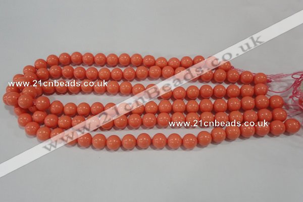 CTU1314 15.5 inches 10mm round synthetic turquoise beads