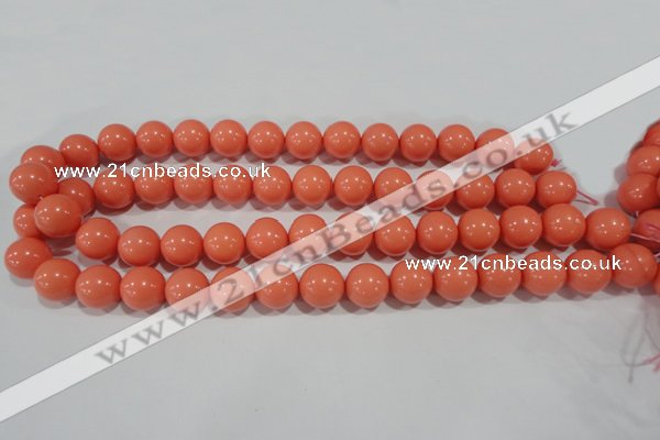 CTU1315 15.5 inches 12mm round synthetic turquoise beads