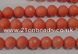 CTU1323 15.5 inches 8mm faceted round synthetic turquoise beads