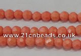 CTU1330 15.5 inches 2mm faceted round synthetic turquoise beads