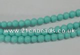 CTU1380 15.5 inches 4mm round synthetic turquoise beads