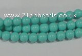 CTU1381 15.5 inches 5mm round synthetic turquoise beads