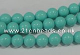 CTU1383 15.5 inches 8mm round synthetic turquoise beads