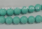 CTU1384 15.5 inches 10mm round synthetic turquoise beads