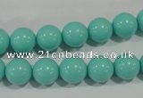CTU1385 15.5 inches 12mm round synthetic turquoise beads