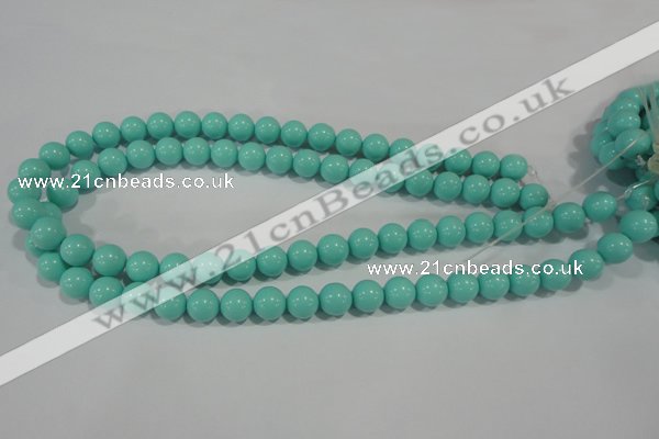 CTU1385 15.5 inches 12mm round synthetic turquoise beads