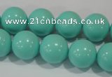 CTU1386 15.5 inches 14mm round synthetic turquoise beads