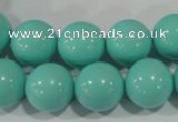 CTU1387 15.5 inches 16mm round synthetic turquoise beads