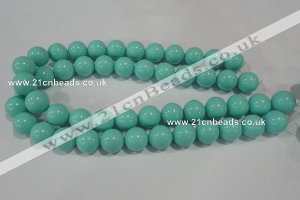 CTU1387 15.5 inches 16mm round synthetic turquoise beads