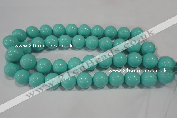 CTU1389 15.5 inches 20mm round synthetic turquoise beads