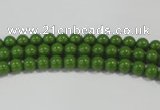 CTU1390 15.5 inches 4mm round synthetic turquoise beads